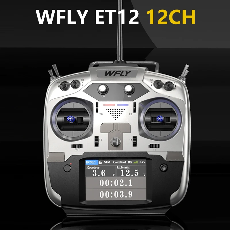 Wfly ET12 2,4 ГГц пульт дистанционного управления 12CH радио передатчик с RF209S приемник для радиоуправляемого дрона автомобиля лодки