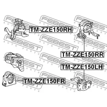 

Pillow ENGINE rear Toyota Corolla ADE150/NDE150/NRE150/ZRE15/ZZE