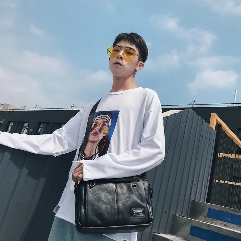 

Explosions single shoulder bag trend new single shoulder bag men's leisure tide bag across the Korean version of the messenger