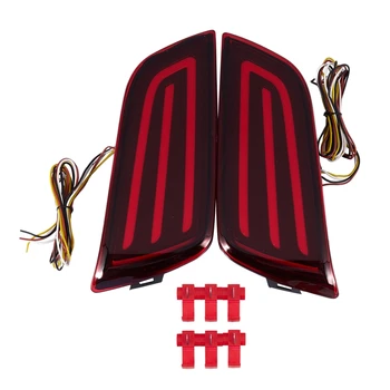 

For Honda 15-17 Black Housing Clear Lens Tail Light Red Tube LED Replacement