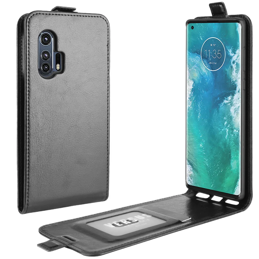 Custodia MOJIA Motorola Edge 60 Pro: Portafoglio In PU Con Chiusura Magnetica, Supporto E Slot Carte, Nero - 2