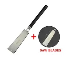 

Double Edge Razor Saw Japanese Ryoba Style Pull Saw 14/9 Teeth Hand Tools For Slim Tenon Woodworking Precise Saw Blades 9-1/2"