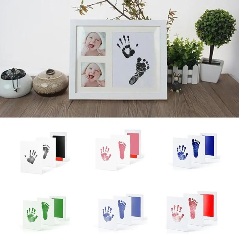 

Newborn Baby Safe Handprint Footprint Oil Pad Painting Ink Pad Photo Non-toxic Footprint Imprint Kit Souvenirs Infant Clay Toys