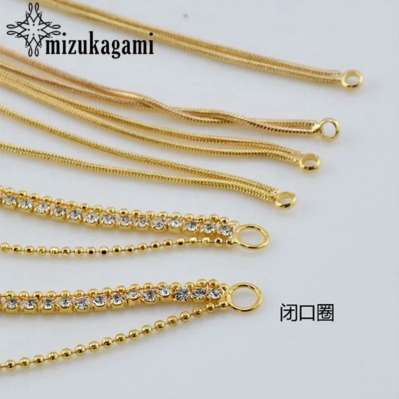 

10pcs/lot Factory Plated 18K Gold Chain Claw Chain Ear Wire Long Earrings Pendant Earrings Accessories