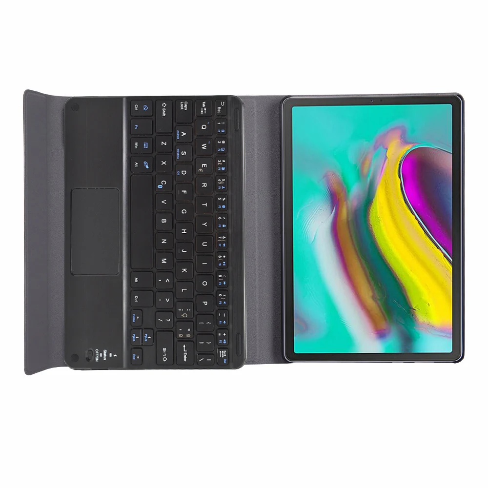 Touchpad Portuguese Keyboard Case For Samsung Galaxy Tab A 10.1 2019 10.5 2018 SM T510 T515 T590 T595 Bluetooth Trackpad Cover