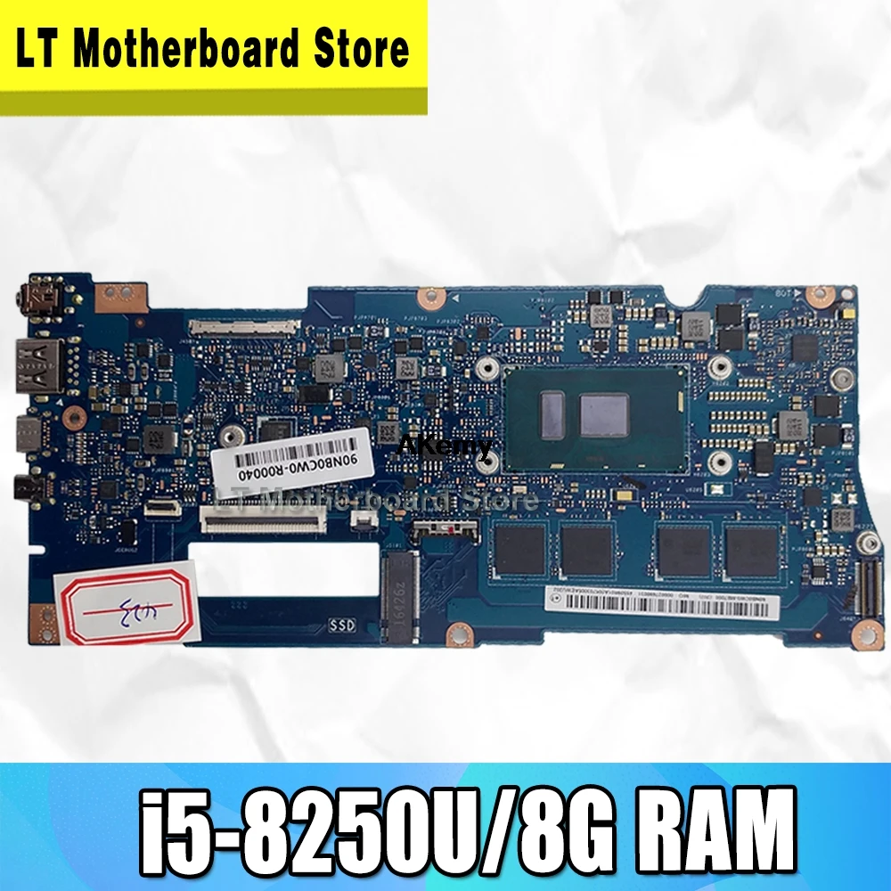 Akemy UX330UAR материнская плата для ноутбука ASUS UX330UAR UX330UA UX330U U3000U Mianboard i5-8250U ОЗУ 8 Гб Akemy UX330UAR материнская плата для ноутбука ASUS UX330UAR UX330UA UX330U U3000U Mianboard i5-8250U ОЗУ 8 Гб