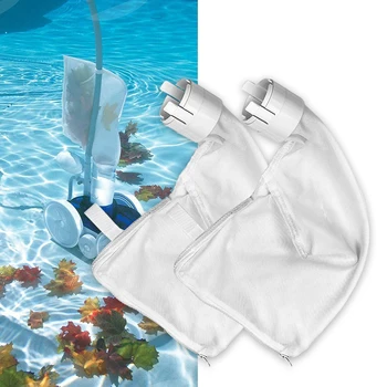 

2 Pcs Swimming Pool Filter Bag Pool Vacuum Head Bag All Purpose Polaris Bag Pool Cleaner Suction Machine Zipper Bag