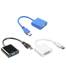 Aliexpress - USB to VGA Adapter 1080P Multi-Display Video Graphics Card Converter Support for Windows 7 8 8.1 10 USB 3.0 to VGA Adapter Cable