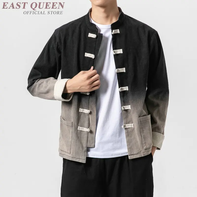 Chinese Style Autumn 2019 Jacket Shanghai Tang Suit Hanfu Mandarin Traditional Clothing For Male KK2910 | Тематическая одежда и