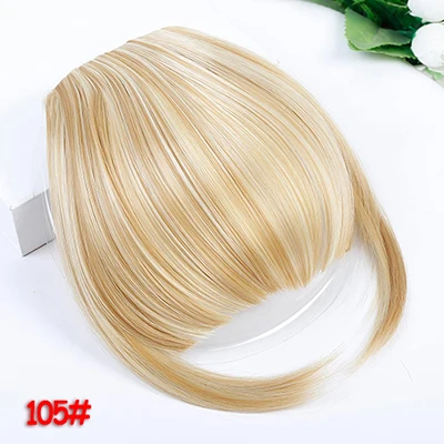 TALANG Neat Front Fringe Clip In  Hair Bangs  Hair Extensions Sweeping Side Blunt Bang Natural Black Brown Hairpieces 105