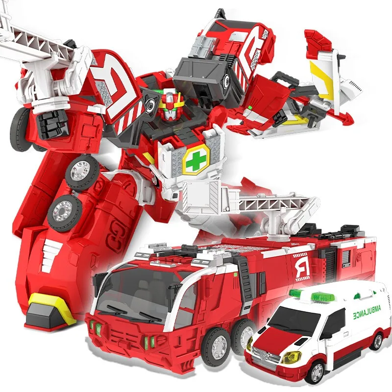 2 в 1 Hello Carbot Трансформация Робот игрушки Фигурки деформация спасательная
