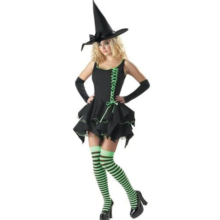

Europe And America Halloween Service COS Witch Service Character Play Stage Game Performance Set Halloween Witch-