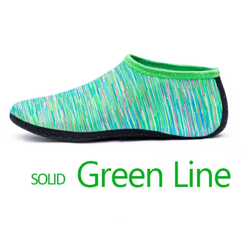 Green lines sock Мужская и Женская водонепроницаемая обувь для плавания с принтом носков; цветные летние пляжные кроссовки; носки; тапочки для мужчин и женщин - Цвет: Green lines sock