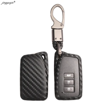 10pcs Car Styling Cover chiave in Silicone al carbonio per Lexus NX GS RX IS ES GX LX RC 200 250 350 LS 450H 300H custodia in fibra di vetro per Auto Fob