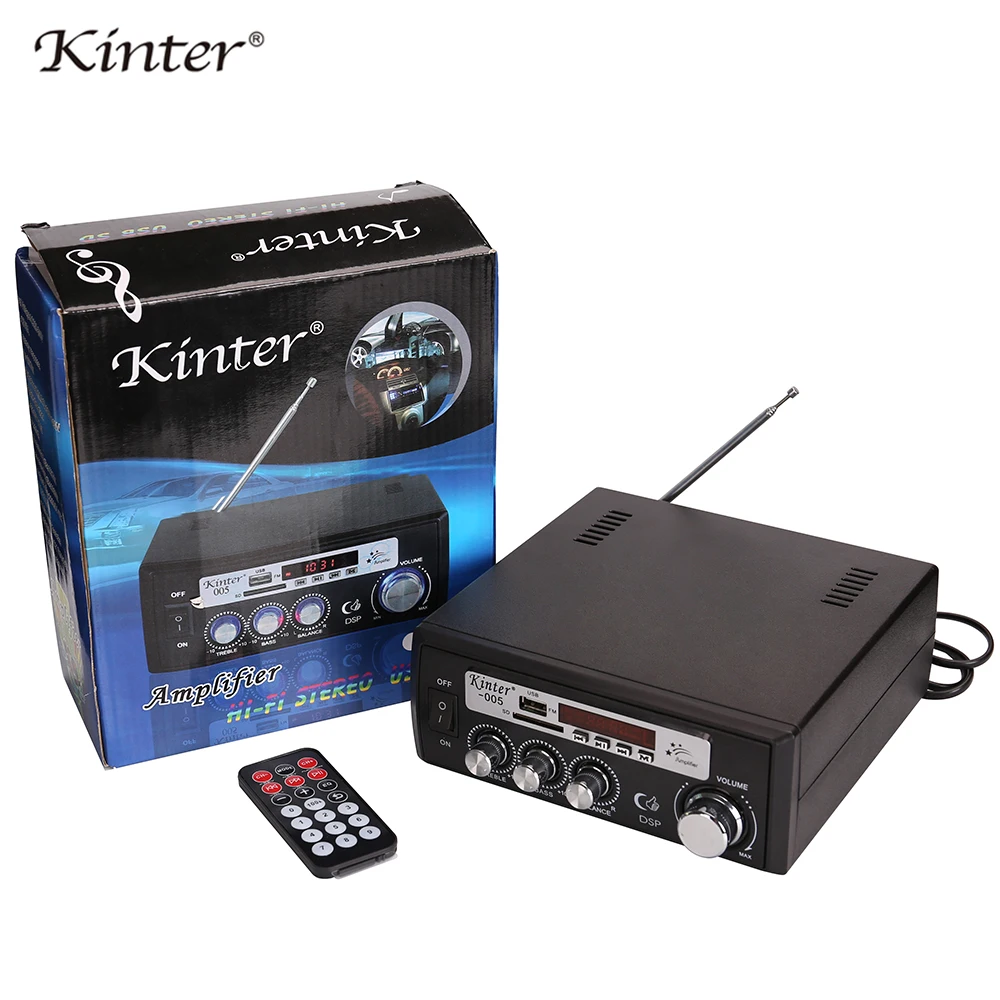 Kinter-005 hifi усилитель аудио 2.0CH 10 Вт на канал с USB SD AUX вход FM радио предложение