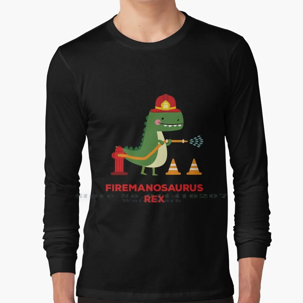 Firemanosaurus Rex - T - Rex Tyrannosaurus Rex Dinosaur T Shirt 100% Puro Cotone T Rex Tiny Arms Dinosaur Kids Funny Tyrannosaur