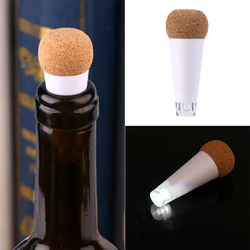 

Rechargeable USB Bottle Round Cork Bottle Stopper LED White Light Wedding*