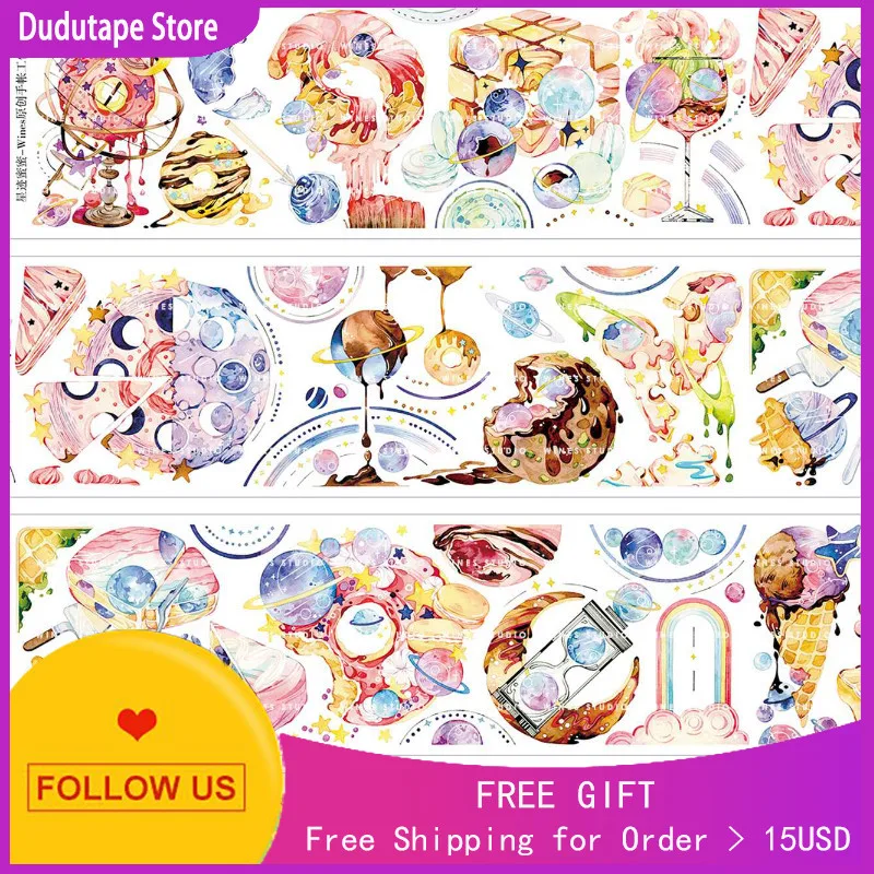 

1 Loop Washi PET Tape Wine Journalbill Studio Star Trace Honey Sweet Doughnut