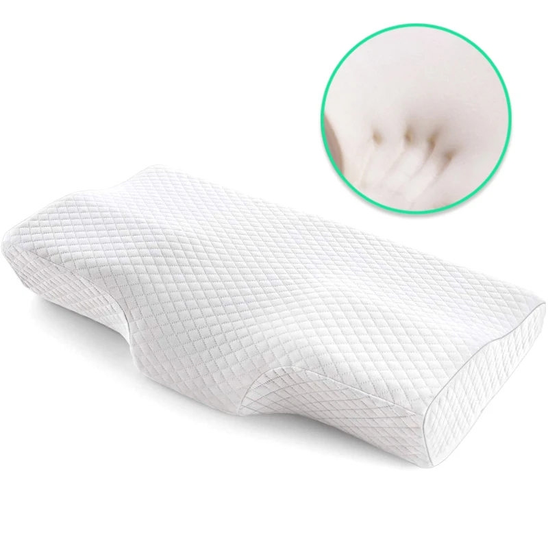 Contour Memory Foam Pillow Orthopaedic Pillow Cervical Washable Cover 60x32cm