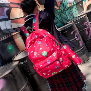 

Fashion Women Backpack Nylon School Bag For Teenage Girls Large Capacity Shoulder Bag 15.6 Inch Laptop Rucksack Female Mochilas