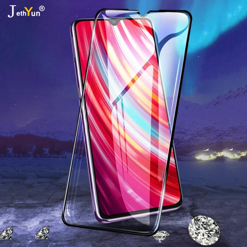 

2 in 1 Tempered Glass 9D Full Cover For Xiaomi Redmi 7 8 7A 8A Note 7 8 K20 pro 8T K30 5G Protective Screen Protector Film