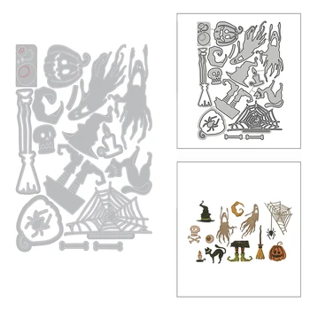 

New Halloween Ghost Skull Spider Hat 2020 Metal Cutting Dies for DIY Scrapbooking Decor and Card Making Embossing Craft No Stamp