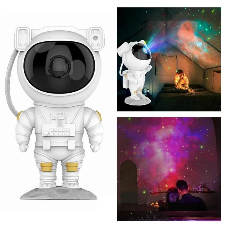 USB Robot Atmosphere Light 360° Lamp Stepless Dimming Projector Night Lamp Network Red Selfie Light For Wall Decoration star night light