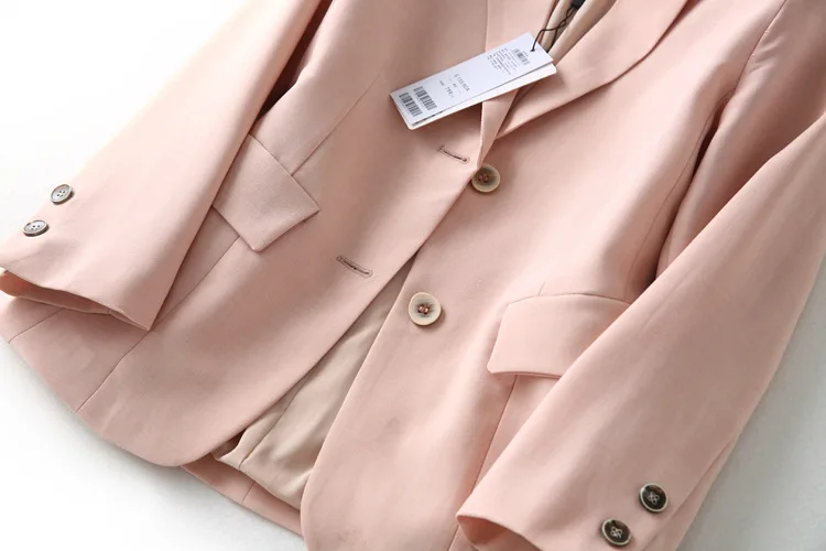 

Yn13 Commuting Ol Fashion Elegant Versatile Two-Button Fold-down Collar Solid Color Suit Jacket