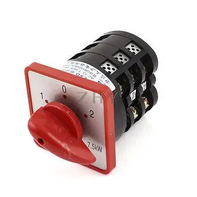

HZ5D-40/7.5 12 Ternimals 3 Positions Changeover Switch 380V 40A 7.5KW