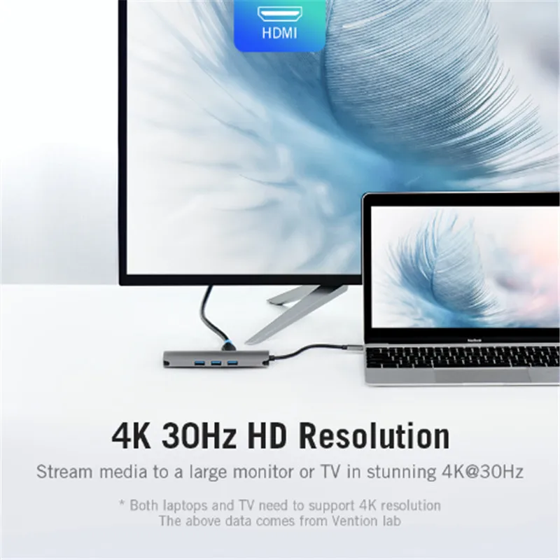 Vention Thunderbolt 3 док-станция usb-хаб type C к HDMI USB3.0 RJ45 адаптер для MacBook samsung Dex S8/S9 huawei P20 Pro usb c адаптер