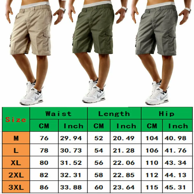 Summer Men Shorts Cotton Casual Half 