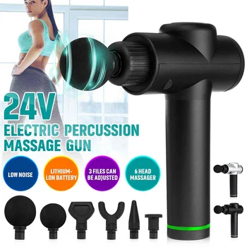 

1 Set Therapy Massage Guns 3 Gears Muscle Massager Pain Sport Massage Machine Relax Body Slimming Relief 6 Massage Heads