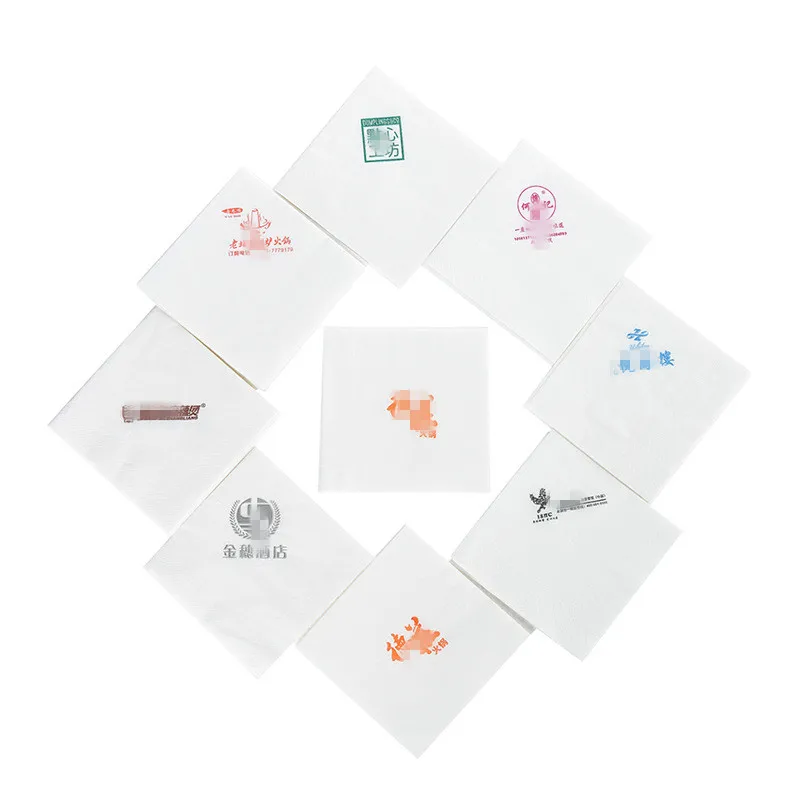 2000 шт. салфетка заказной печатный логотип белая родная древесная целлюлоза бумага для еды на день рождения свадьба Вечеринка Ресторан печать самостоятельно логотип