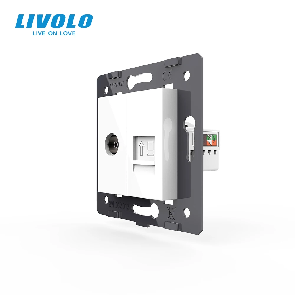 Настенная розетка/розетка Livolo для компьютера и ТВ без переходника|outlet socket|socket