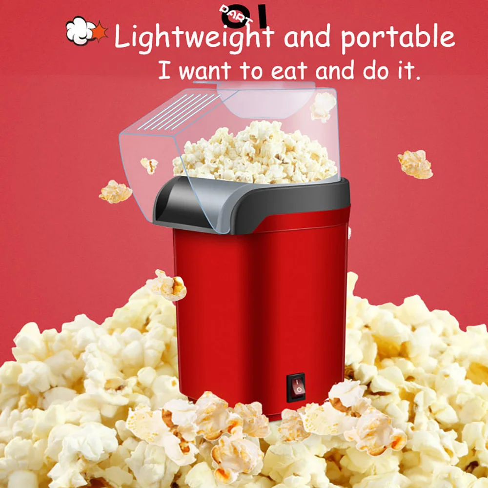 1200W Mini Household Healthy Hot Air Oil-free Popcorn Maker Corn Popper For  Home Kitchen - AliExpress