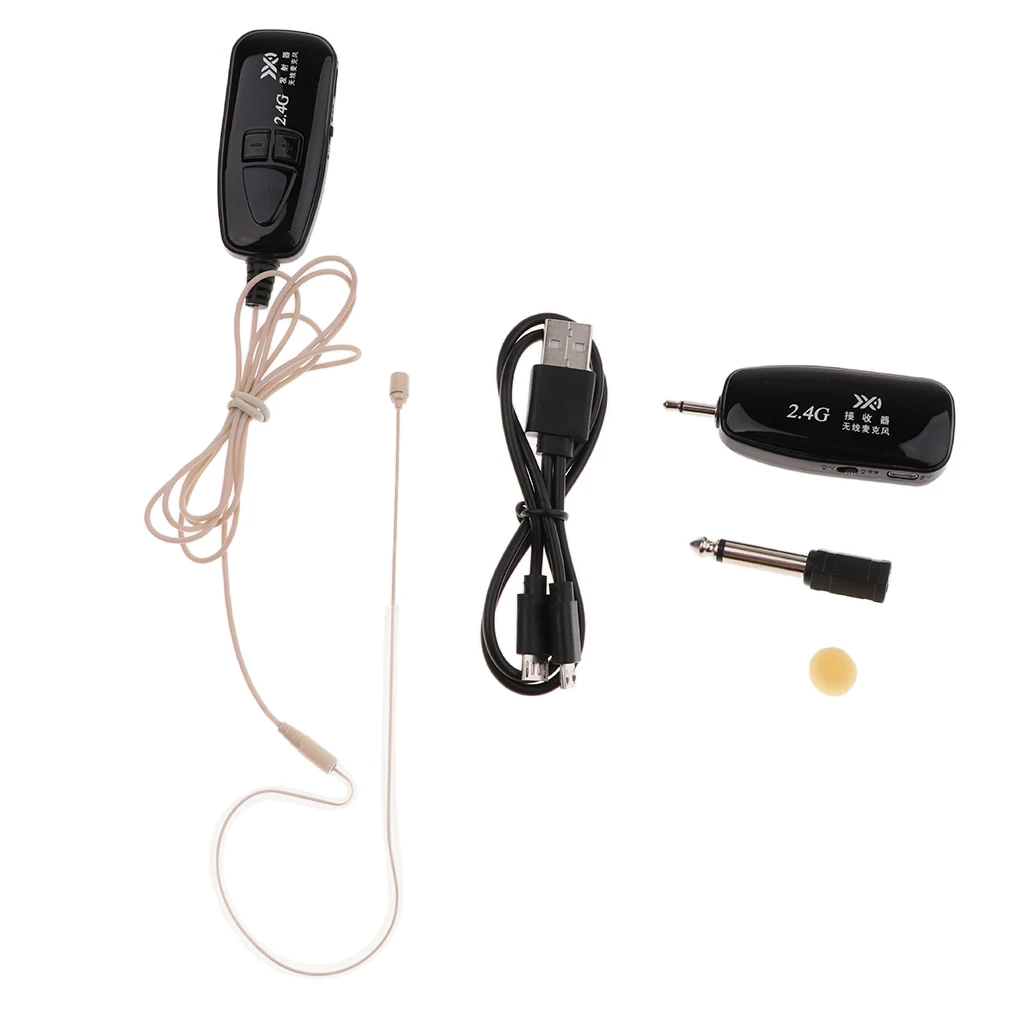 

Wireless Microphone 2.4G Lavalier Lapel Tie Clip Mic with Transmitter Receiver for Mobile Phone Speech Public Speaking