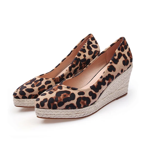 Women's Leopard Wedge Shoe | Leopard Platform Shoes | Wedding Espadrilles -  Shoes Women - Aliexpress