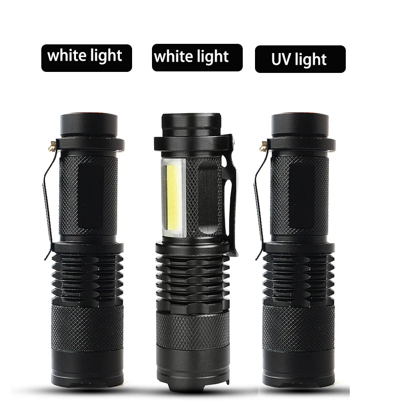 

Litwod LED MINI Flashlight XPE + COB 2500LM Zoom Waterproof Aluminum 4 Modes Torch use 14500 or AA Battery For Camping working