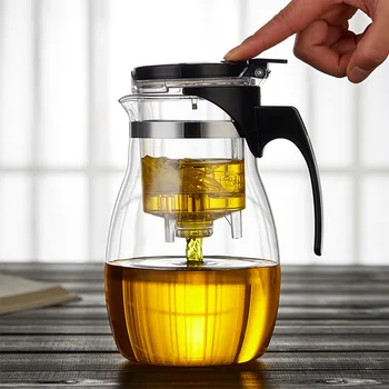 

High temperature resistant glass teapot teapot teapot filter washable home office flower pot tea