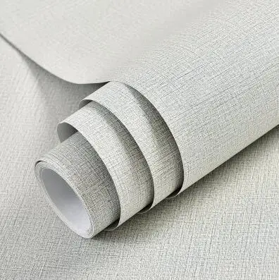 FH Light gray Плотные самоклеющиеся серые льняные однотонные обои для гостиной ТВ фон водонепроницаемый Dormitory Vliny стикер на стену - Цвет: FH Light gray