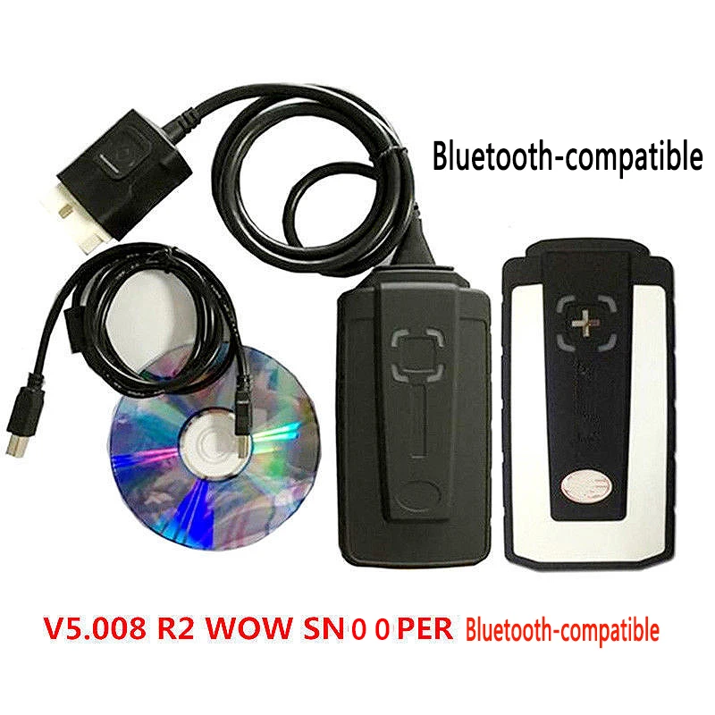 

WOW 5.00.8R2 Diagnostic Tools WOW 5.00.8 Snooper obd2 Bluetooth-Compatible scanner Cars Code Readers Car Cable