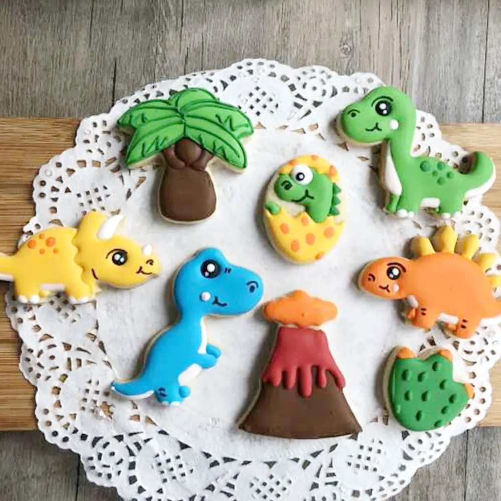 Форма для выпечки тортов 8 шт./компл. динозавр форма для выпечки Fondant(сахарная) формы Пластик выпечки одежда для свадьбы, дня рождения Кухня