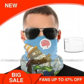 

Plants Vs Zombies Mouth Face Mask Vegan Braaaiinsss Facial Mask with 2 Filters Fashion Nice Adult Mask