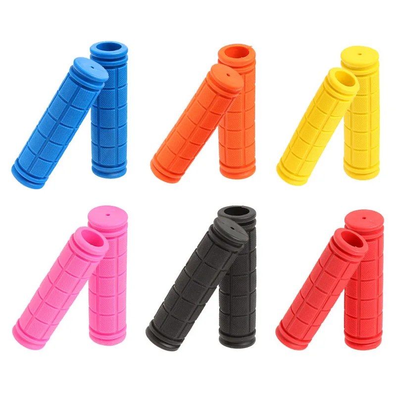 

1 Pair 12cm Color Rubber Bicycle Grip Handlebar Set Mountain Bike Handle Non-Slip Bicycle Handle Bicycle Parts Bicycle Equipment
