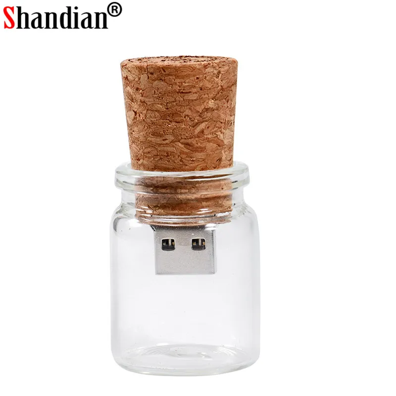 Стекло бутылка флеш диск USB 2 0 4GB/8GB/16GB/32GB/64GB 128GB свободный изготовленный на заказ