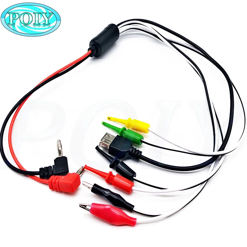 Alligator Clips Hook Probe Cable Banana Plug Phone Connection Port