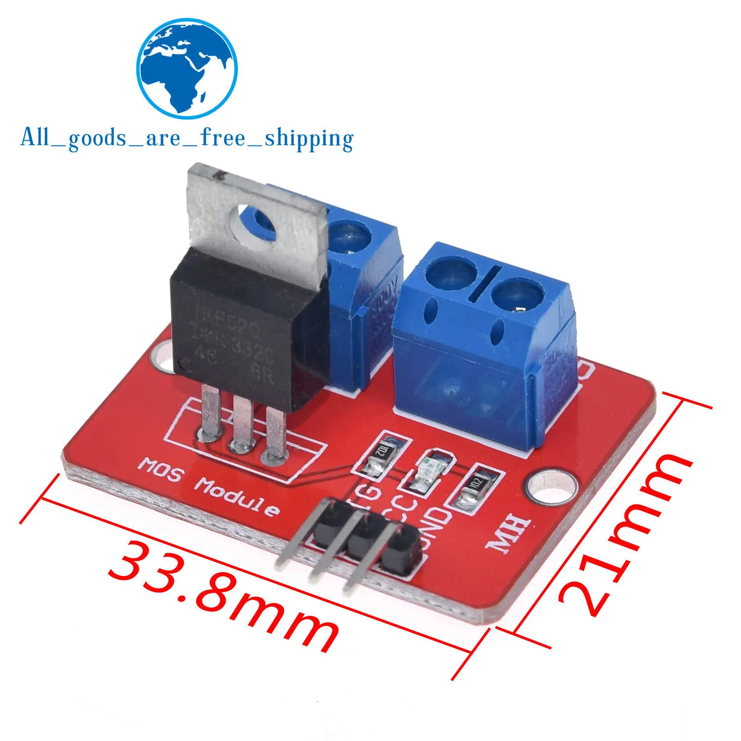 TZT умная электроника 0-24 в топ Mosfet Кнопка IRF520 драйвер MOS модуль для MCU ARM Raspberry Pi для arduino