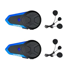 Fodsports 2 шт BT-S3 мотоциклетный шлем Bluetooth домофон мотоциклетный шлем гарнитура Водонепроницаемый BT переговорный Intercomunicador FM