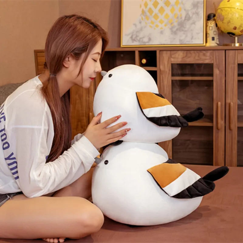 

35cm Soft Lovely Cartoon Lifelike White Bird Plush Toy Cute Stuffed Animal Toy for Children Kids Doll Pillow Birthday Gift
