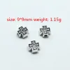10pcs 5 styles Jesus perforated cross spacers diy handmade necklace bracelet spacer beads accessories for jewelry making ► Photo 3/6